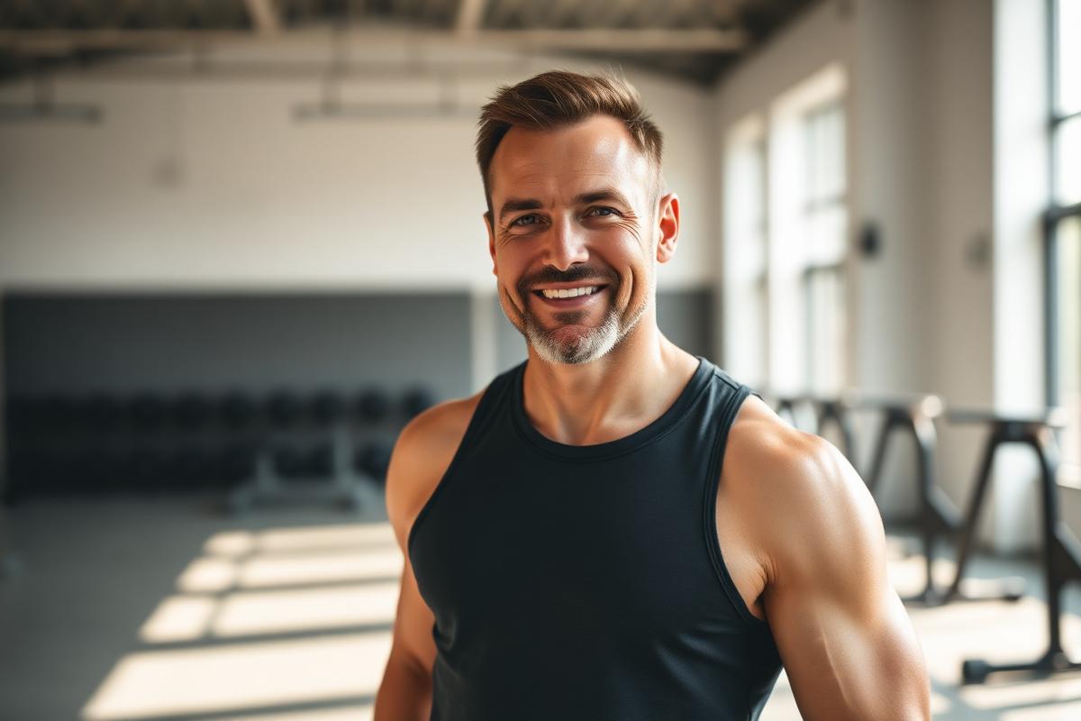 Confident, energetic man after using Prime Man Gummies daily