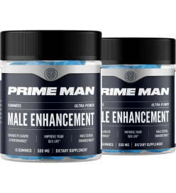 Prime Man Gummies bottle of male vitality support gummies